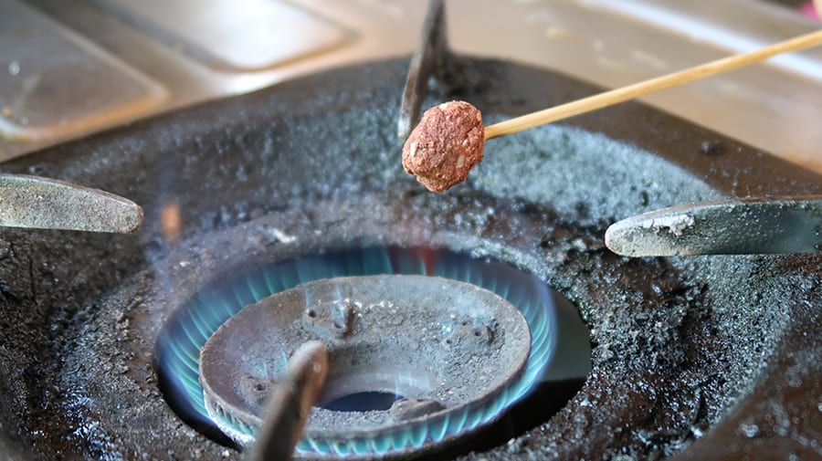 toasting shrimp paste