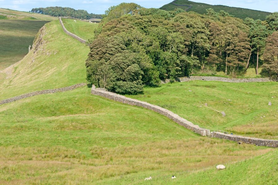 Hadrians Wall looking West towards Housesteads