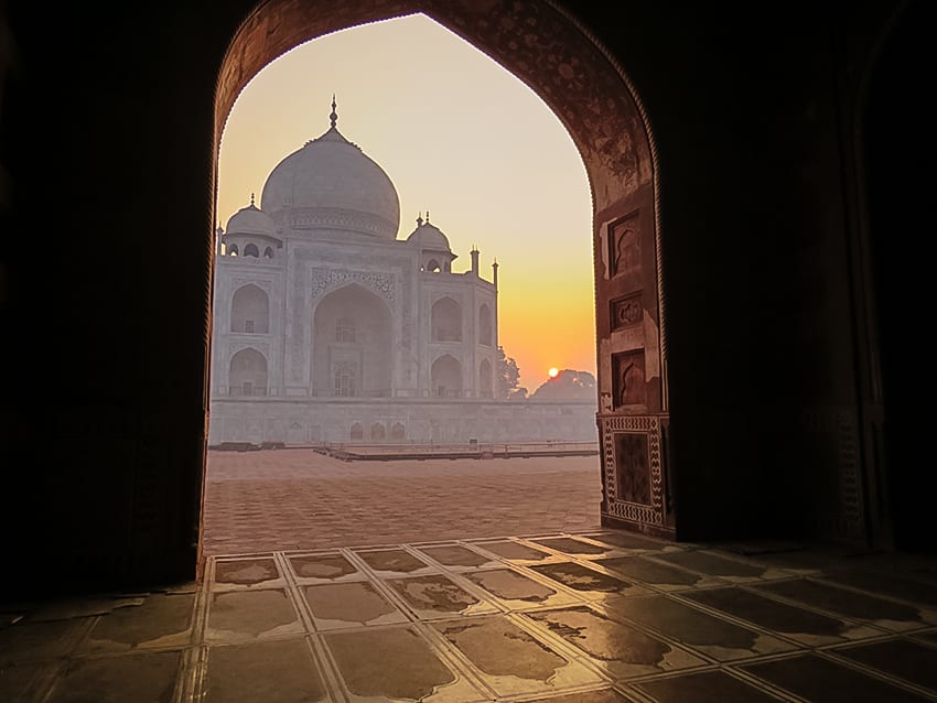 Sunrise at the Taj Mahal