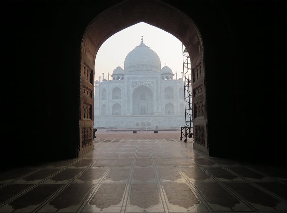 Taj Mahal from doorway