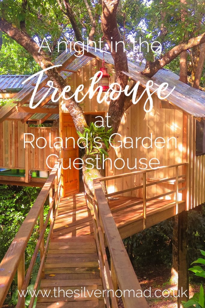 A night in the Treehouse at Roland’s Garden Guesthouse, Guanaja