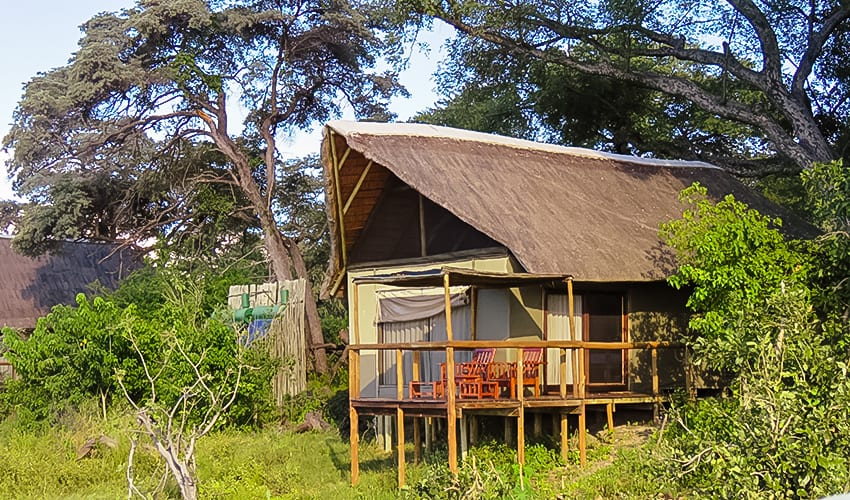 Camp at Kwando Lagoon Safari