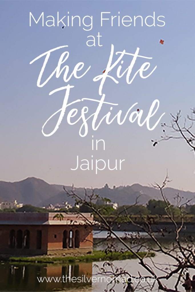 Making friends at the Kite Festival in Jaipur