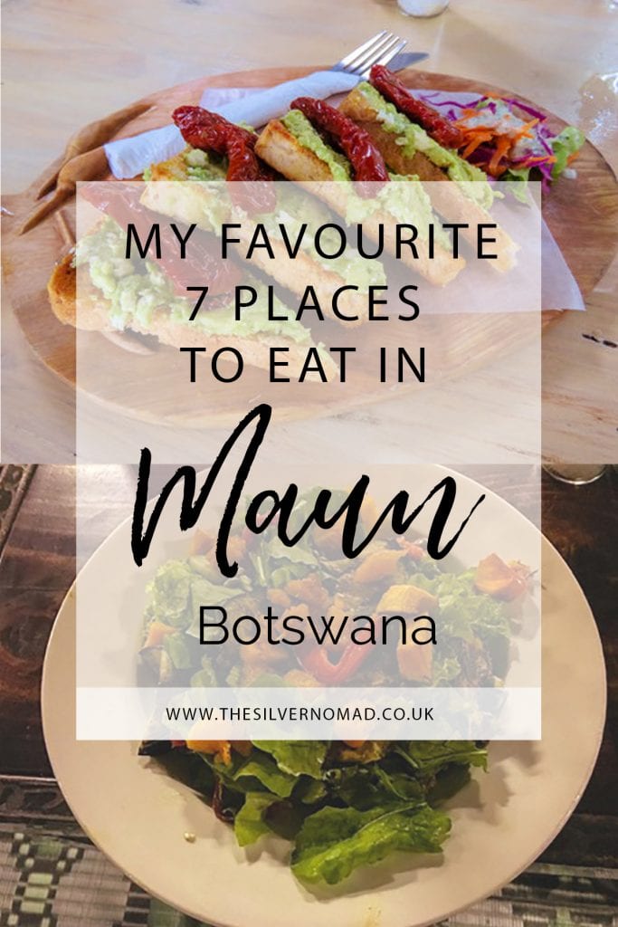 Maun in Botswana has some amazing places to eat. Excellent for vegetarians, vegans and meat-eaters alike.
