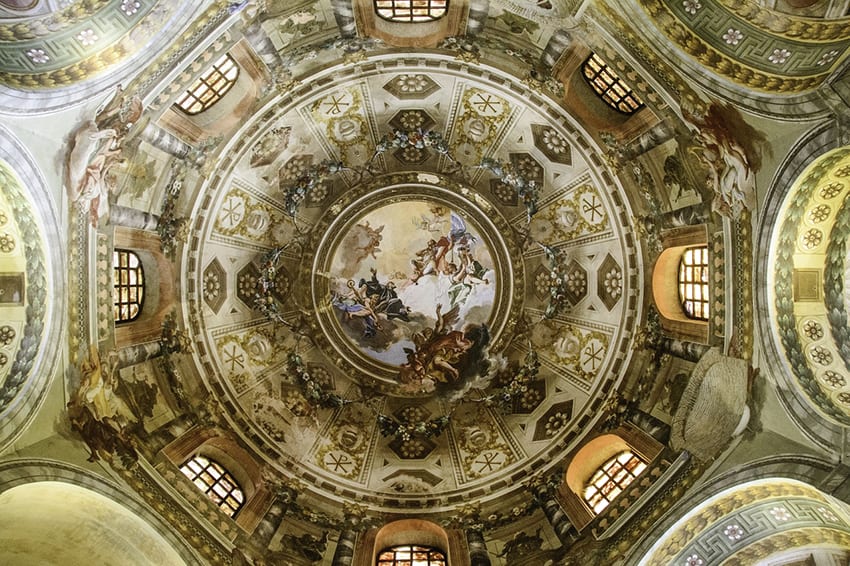 Ceiling of Basilica di San Vitale in Ravenna