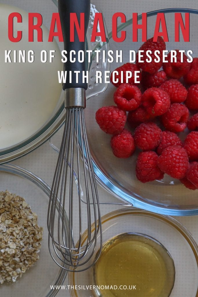Indulge in Cranachan, a delicious creamy Scottish dessert combining cream, oats, raspberries, honey and whisky. Rich, but light and definitely moreish! #cranachan #scottishfood #desserts #whisky #scottishrecipe
