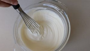 Whisk in the cream and whisky