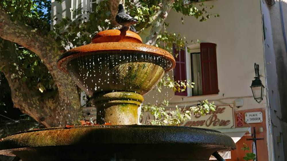 The ornamental fountain in the centre of Seillans
