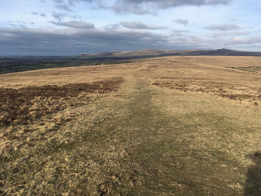 moorland leading off to hills in the background