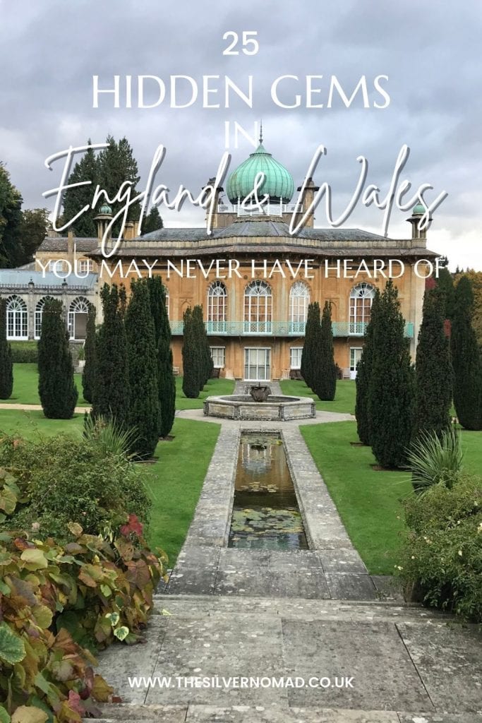 image of a country house with a green onion dome with 25 hidden gems in England and Wales that you may never have heard of in text superimposed