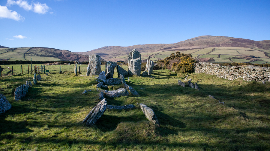 Ancient stones denoting a burial ground in the Isle of Man