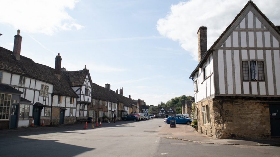 The Half timbered buildings in Lacock High Street