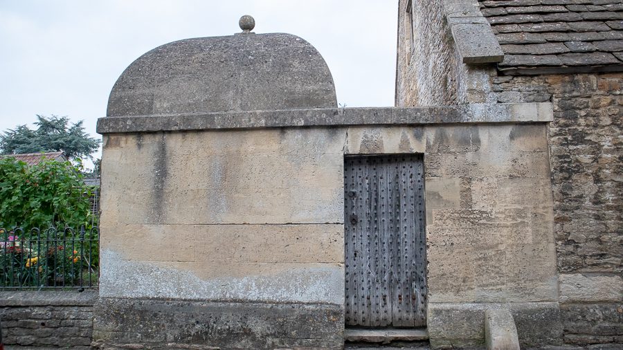 The Blind House in Lacock - Stone building without any windows where drunk and disorderly and pickpockets etc were put overnight in the 18th Century