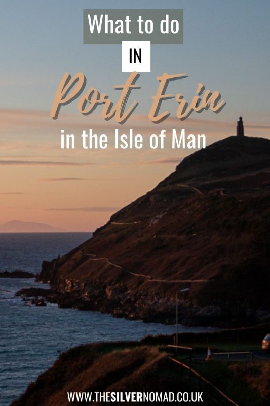 What to do Port Erin with an image of Milners Tower, the sea and Mountains of Mourne