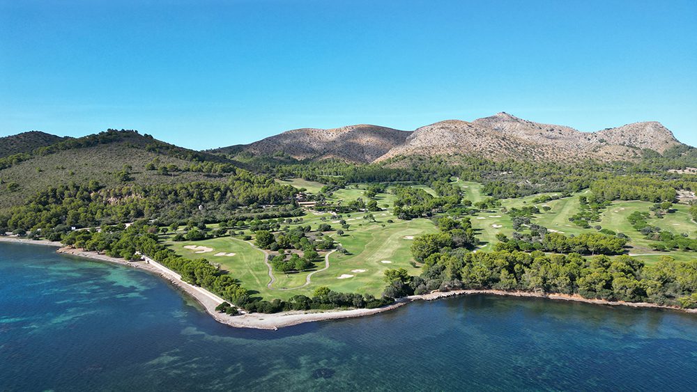 One of the things to do in Alcudia is to go for a round of golf on the Alcanada Golf Course set with hills behind it and sandy beaches and the Mediterranean Sea in front of it.