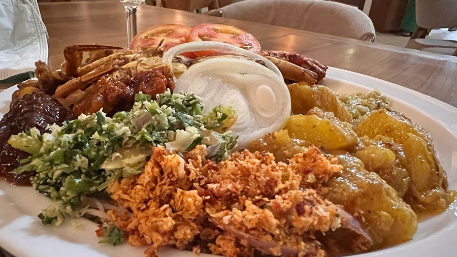 selection of curries from Sri Lanka