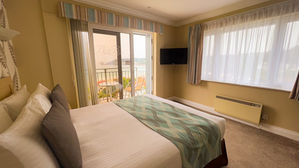 View of the Superior Sea View room with side window and balcony