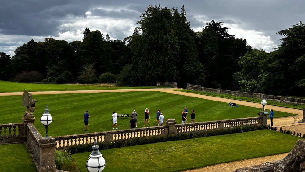 Take part in the Laser Clay Shooting on the lawn at Heythrop Park