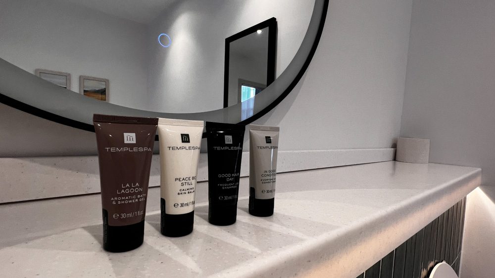 The Temple Spa complimentary toiletries 