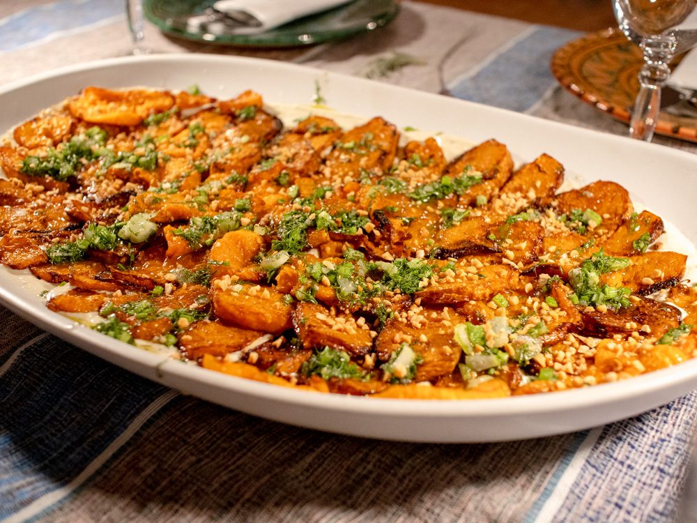 dish of sweet potatoes