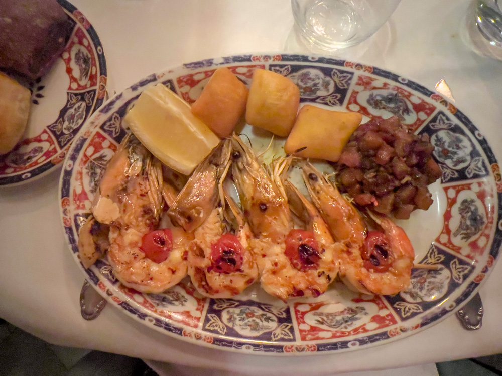 Grilled Prawns with potatoes