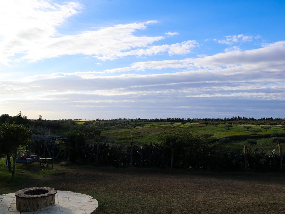 view of the hills behind the house in Tunisia