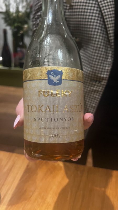 Bottle of Fuleky Tokaji Aszu