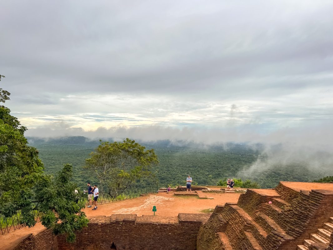 View of the top of the stairs up to the plateau