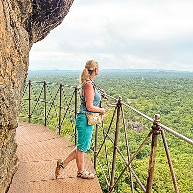 Looking out over the jungle below