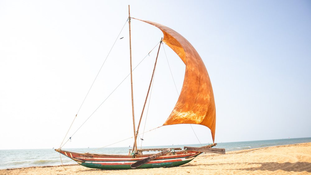 Sri Lanka Fishing Boat on the beach at Negombo