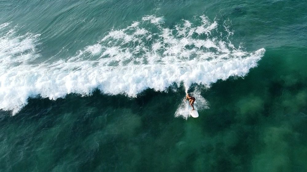 Surfing near Weligama