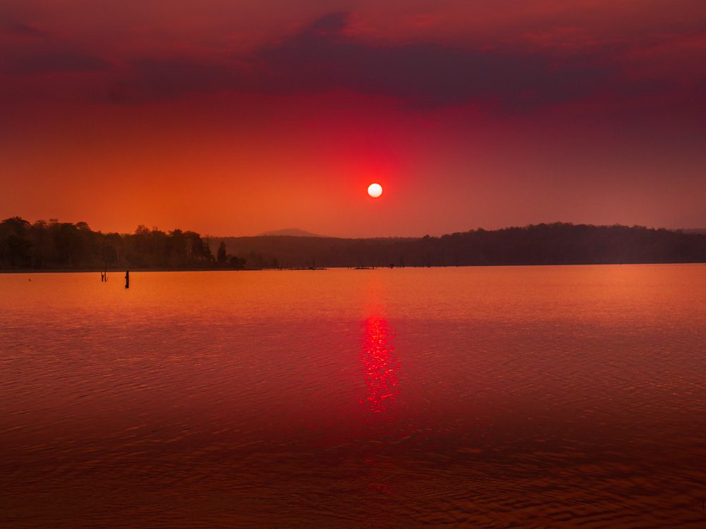 Sunset over Kabini River